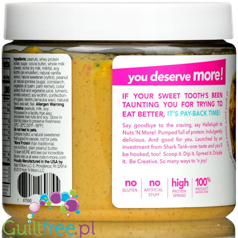 Nuts' n More Birthday Cake Peanut Butter with Whey Protein
