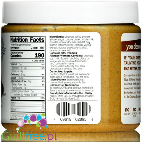 Nuts' n More Cookie Butter Peanut Butter with Whey Protein