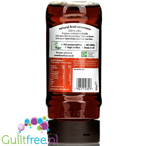 Sweet Freedom Caramel Fruit Syrup - a sweetening syrup based on fruit extracts without added sugar
