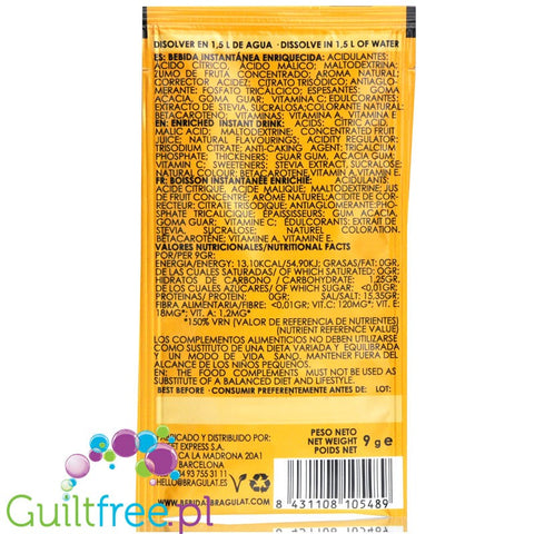 Bragulat Fruit Drink sugar free instant drink in a sachet, with A, C and A vitamin