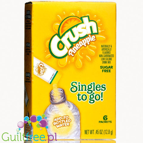 Crush Singles to Go 6 pack - Pineapple, sugar free instant sachets