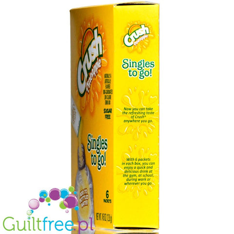 Crush Singles to Go 6 pack - Pineapple, sugar free instant sachets