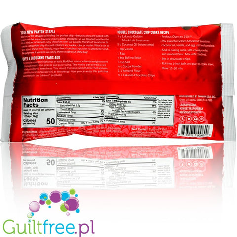 Lakanto, Sugar Free, Monkfruit Sweetened Chocolate Chips