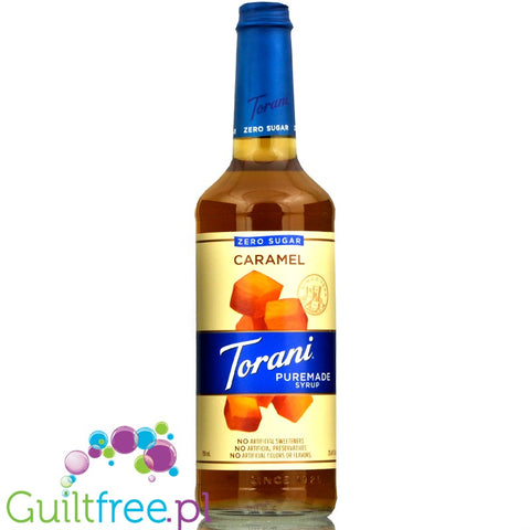 Torani Puremade Zero Sugar Syrup, Caramel 750 ml (25.4 oz)