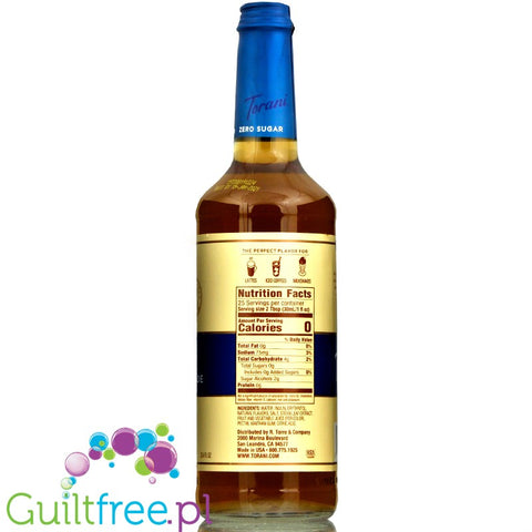 Torani Puremade Zero Sugar Syrup, Caramel 750 ml (25.4 oz)