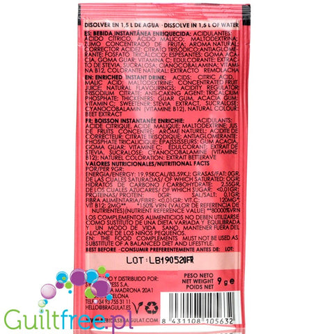 Bragulat Fruit Drink sugar free instant drink in a sachet, with B12 vitamin