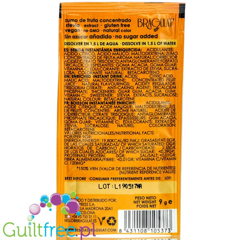 Bragulat Fruit Drink sugar free instant drink in a sachet, with vitamin C