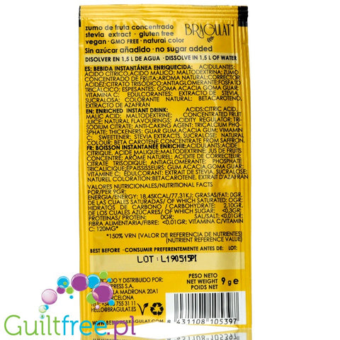 Bragulat Fruit Drink sugar free instant drink in a sachet, with vitamin C
