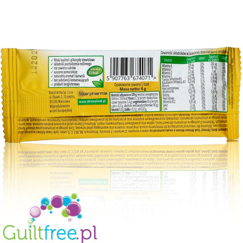 Mniam sugarfree orange lollipop with stevia and xylitol