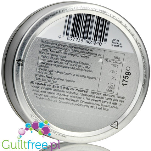 Cavendish & Harvey DROPS Sugar Free Tropical 175g