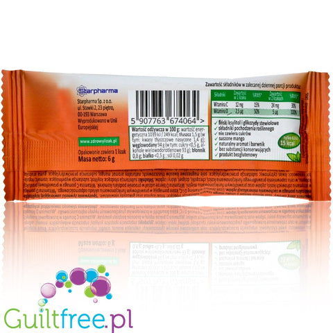 Mniam sugarfree pineapple lollipop with stevia and xylitol