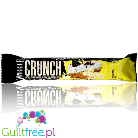 Warrior Crunch Banoffe Pie protein bar with crunchy crispies
