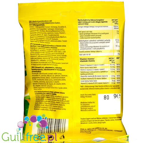 Vivil Lemon & Lemon Balm sugar free candies