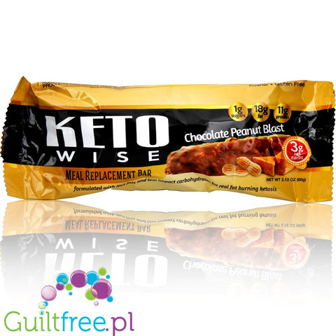 Healthsmart Keto Wise Meal Replacement Bar, Chocolate Peanut Blast