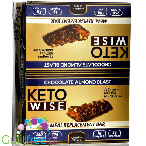 Healthsmart Keto Wise Meal Replacement Bar, Chocolate Almond Blast