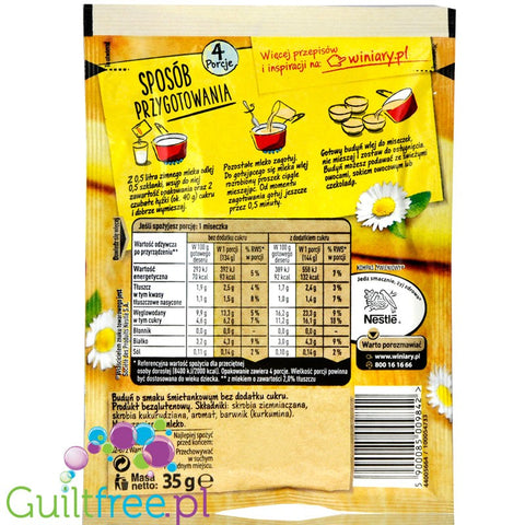 Winiary sugar free sweet cream pudding without sweeteners