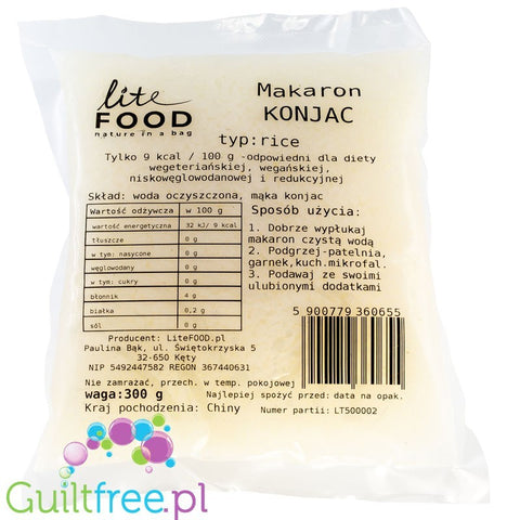 LiteFOOD konjak shirataki pasta 1kg Rice