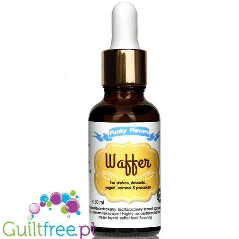 Funky Flavors Waffer for Shakes, Desserts, Yoghurt, Ice Cream & Pancakes - Uncooked