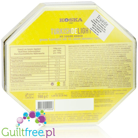 Koska sugar free Rose &  Lemon Turkish Delight