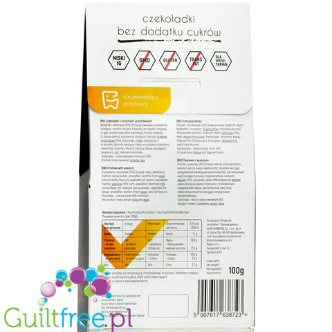 Diabetki no added sugar chocolate candies with peanuts