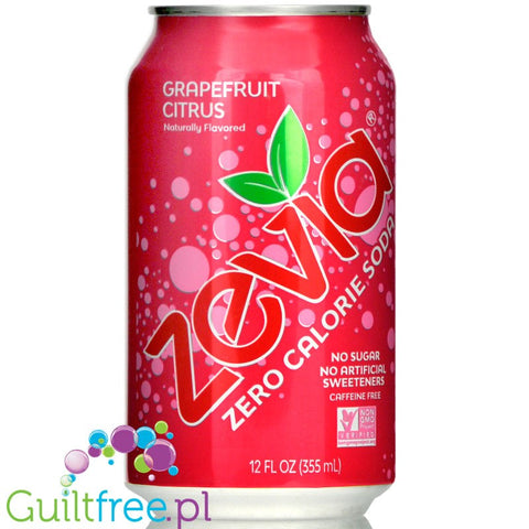 Zevia Zero Calorie Soda, Grapefruit Citrus