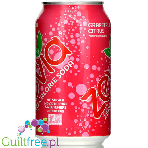 Zevia Zero Calorie Soda, Grapefruit Citrus