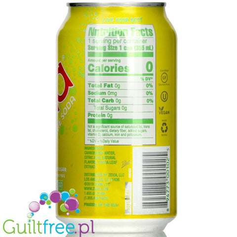 Zevia Zero Calorie Soda, Lemon Lime Twist