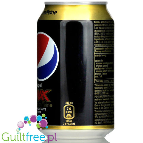 Pepsi Max caffeine free