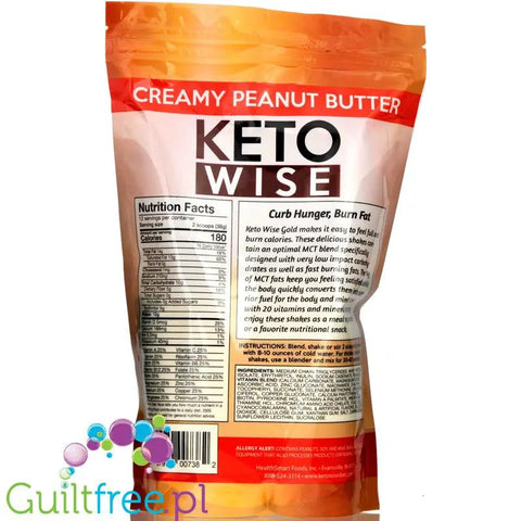 Healthwise Shake Healthsmart Keto Wise Meal Replacement Shake, Peanut Butter – Guiltfree