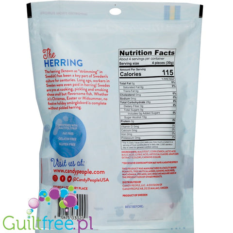 Candy People Sugar Free Fish, Berry Flavored Gummy Candy