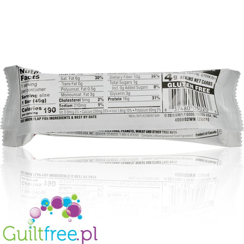Atkins Meal Birthday Cake protein bar without maltitol