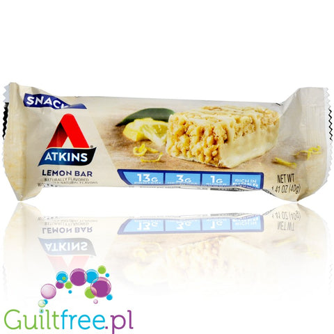 Atkins Snack Lemon Bar, protein bar, box of 5 bars