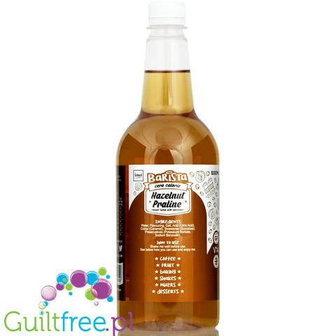 Skinny Food Co Barista Zero Calorie Coffee Syrup 1L Hazelnut Praline