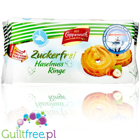 Coppenrath Hazelnut Cookies - crispy buttery sugar cakes with sweeteners