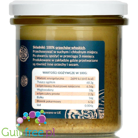 Krukam walnut butter no salt, no sugar added