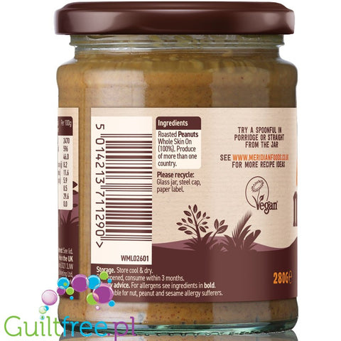 Meridian crunchy peanut butter 100% nuts