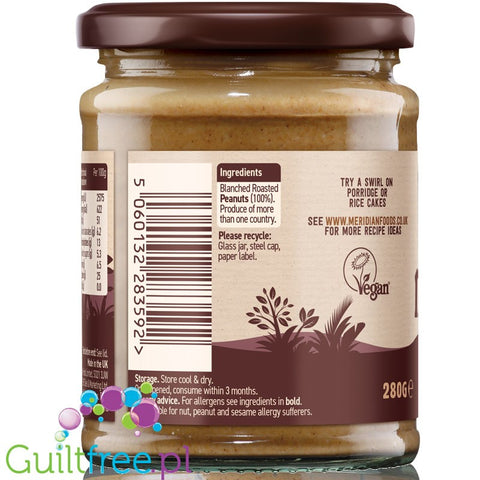 Meridian Rich Roast Nut Butter 280g / Smooth Peanut