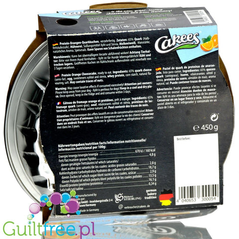Cakees Sweet Protein Cheesecake, Vanilla 0,45KG - ready to eat homemade style cake