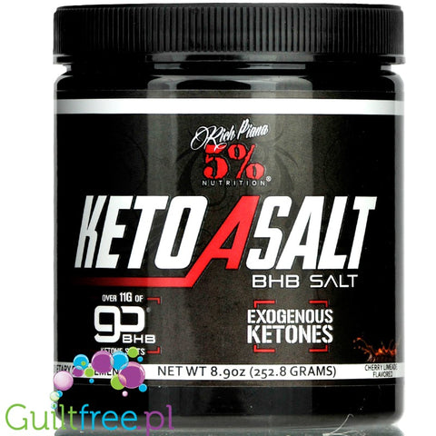 5% Nutrition Keto aSALT with goBHB® salts, Cherry Limeade - 252 grams