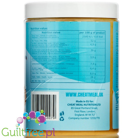Cheat Meal Peanut Cream 100% 1kg Smooth