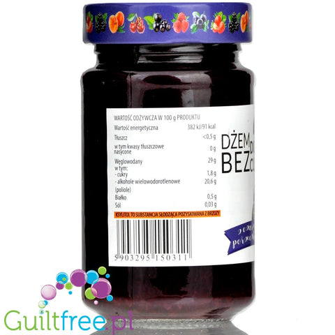 Stovit sugar free blackcurrant spread sweetened with xylitol