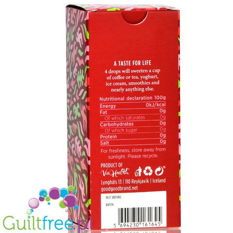 Good Good Sweet Drops of Stevia Strawberry, liquid food flavoring  with stevia