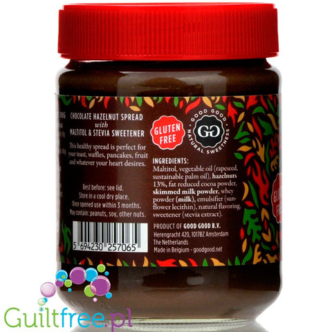 Good Good Choco Hazel Stevia, no sugar added chocolate-nutty cream