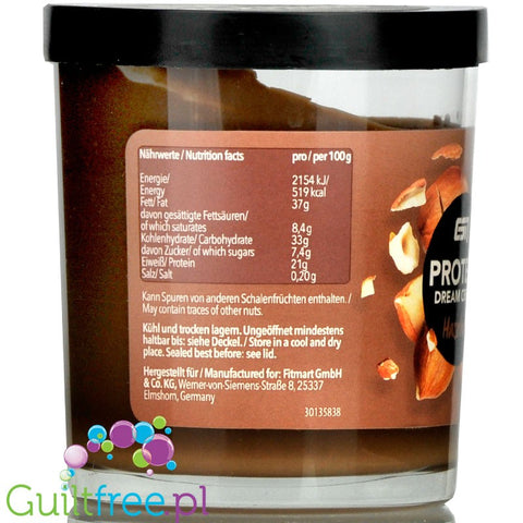 ESN Protein Dream Cream Hazelnut no added sugar spread