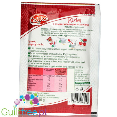Celiko gluten free, sugar free black cherry jelly without sweeteners
