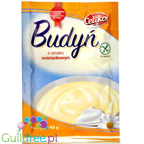 Celiko gluten free, sugar free sweet cream pudding without sweeteners