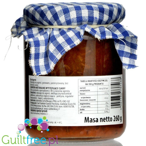 Sad Danków, organic gooseberry no added sugar fruit spread