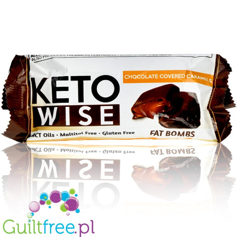 Healthsmart Keto Wise Fat Bombs Chocolate Covered Caramel Box 16pcs