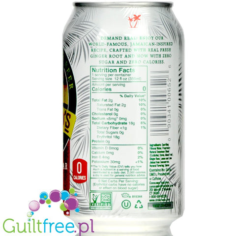 Reed's Zero Sugar Craft Ginger Beer, Extra, 12 fl oz