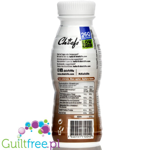 Chiefs Milk Protein Shake Choco Mountain